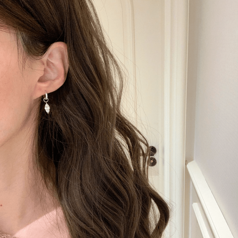 925 Silver Plated Teardrop Marquise Earrings — Ultra-Sparkling Gift